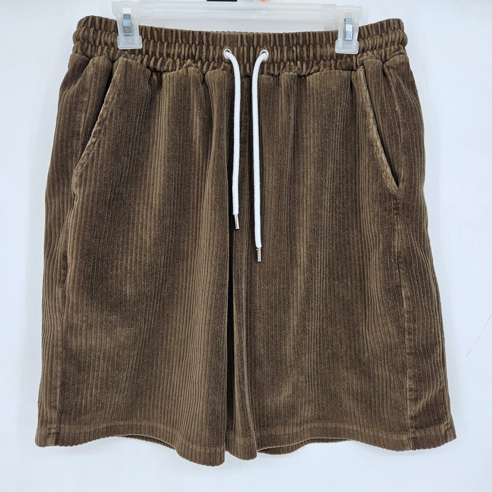 YoungLA Shorts Mens XXL Cord Collection Brown Pockets‎ Style Gym Workout